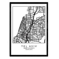 POSTER Tel Aviv Skandinavischen Stil A3 Rahmenlos - Klar, Papier (29.7/5/42cm) - Nacnic