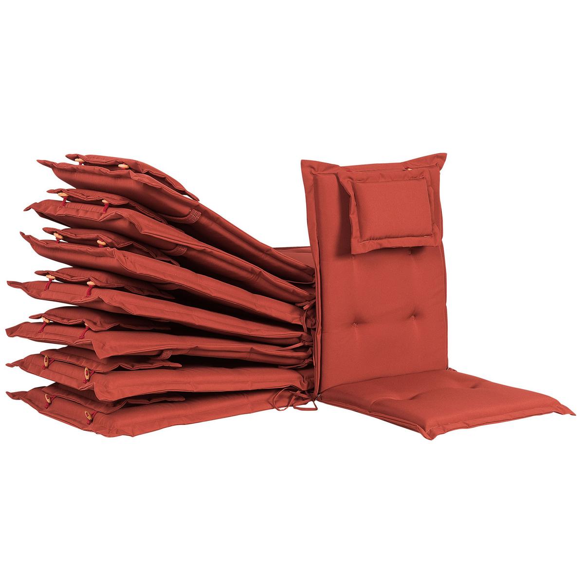 SESSELAUFLAGE Rot Maui - Rot, Textil (40/42/55cm) - Beliani