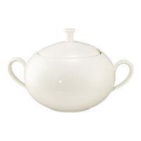 TERRINE MIT DECKEL Savona Fine Diamond creme 3,30 l - Creme, Keramik (30.1/21.8/20.1cm) - Seltmann Weiden