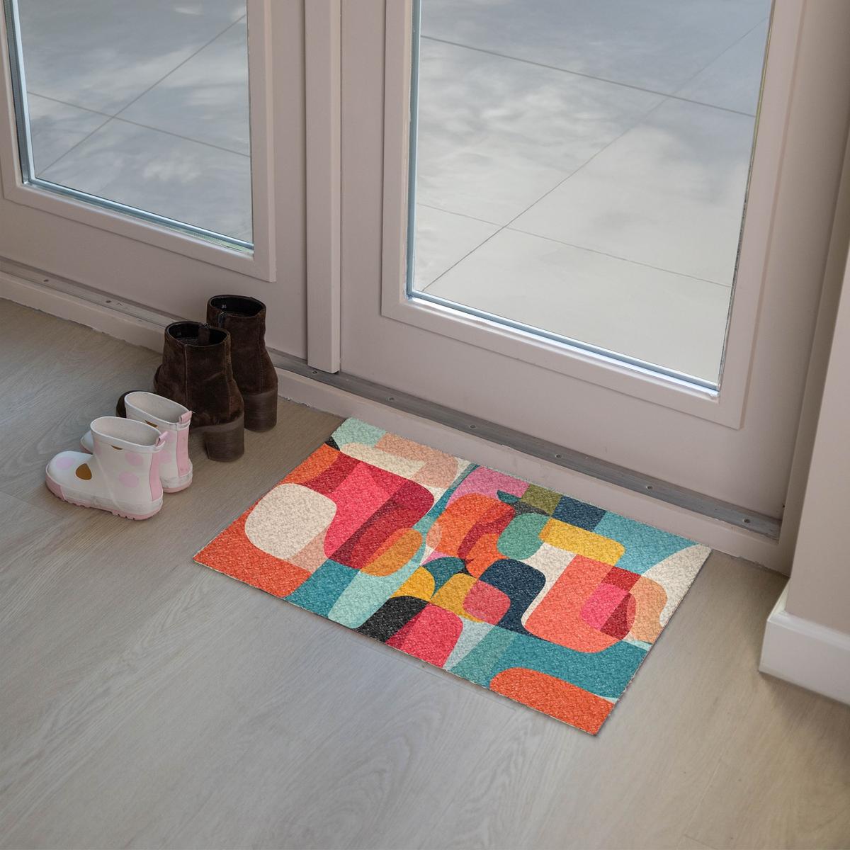 FUSSMATTE Formen - Bunt - Abstrakt - Flugzeuge Sauberlaufmatte 60x40 cm - Multicolor, Kunststoff (60/0.4cm) - MuchoWow