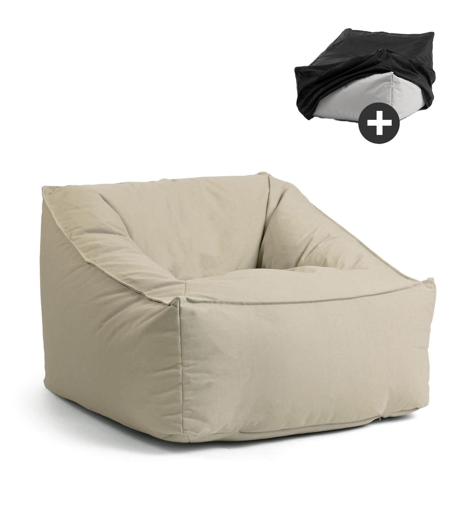 OUTDOOR SITZSACK Der Sunnyboy - Beige, Textil (80/60/83cm) - Mokebo