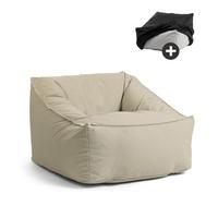 OUTDOOR SITZSACK Der Sunnyboy - Beige, Textil (80/60/83cm) - Mokebo