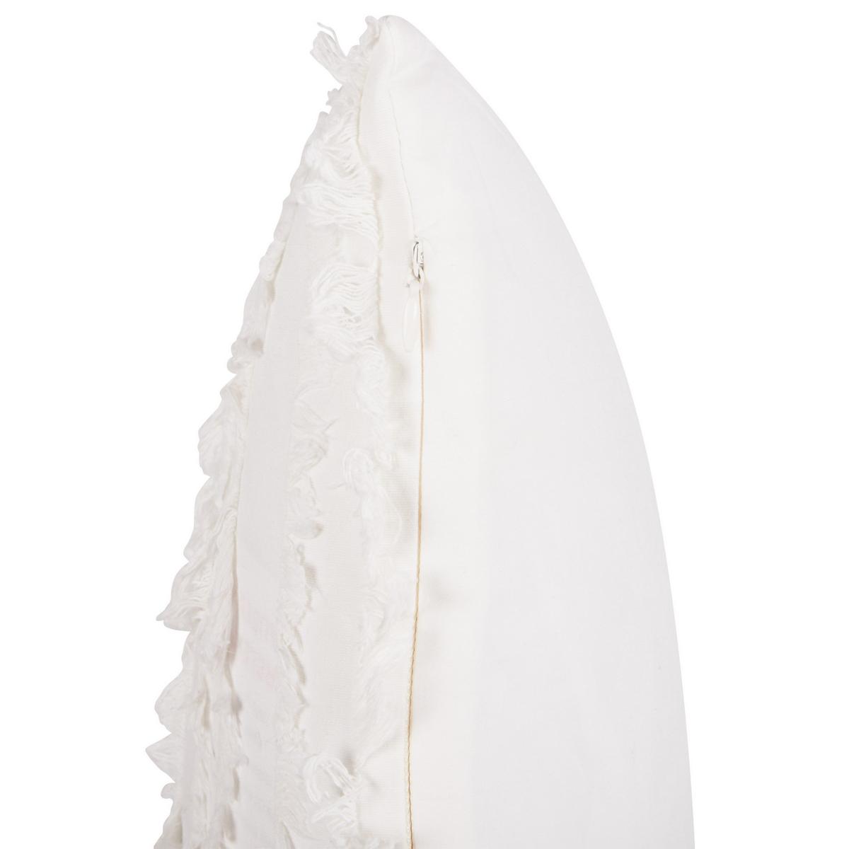DEKOKISSEN 2er-Set Weiß 45/45 cm Makneh - Weiß, Naturmaterialien (45/45cm) - Beliani