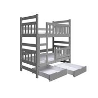ETAGENBETT DINOS mit Bettkasten 80x160 cm Grau - Grau, Holz (80/160cm) - MASSENO