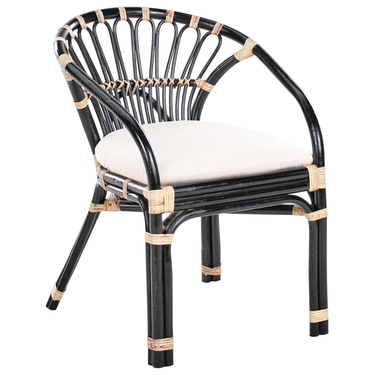 BISTRO-SET Schwarz/Heller Holzfarbton Pecorini - Hellbraun/Schwarz, Naturmaterialien - Beliani