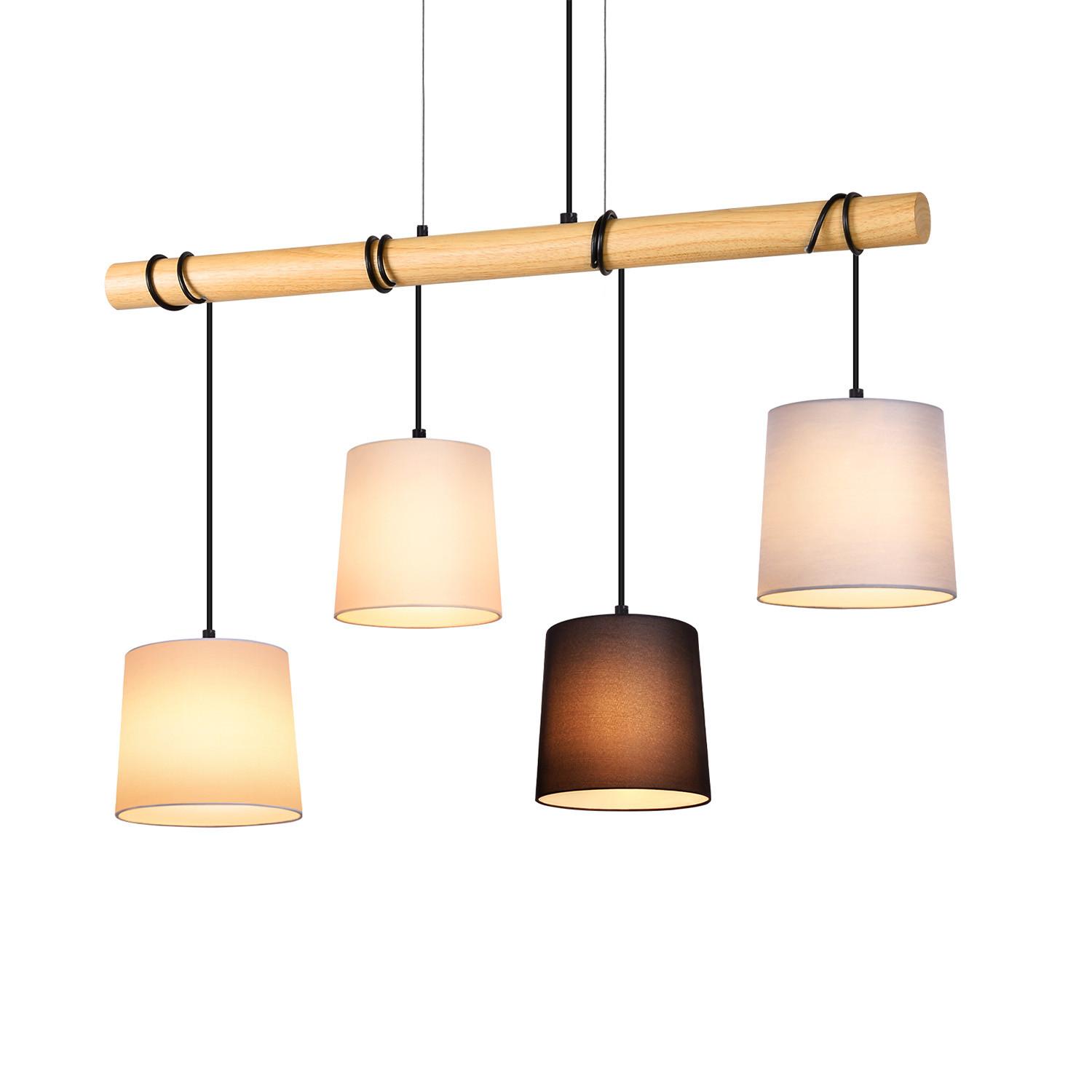 PENDELLEUCHTE Eindruck 80/18/175 cm - Braun, Holzwerkstoff (80/18/175cm) - Nettlife