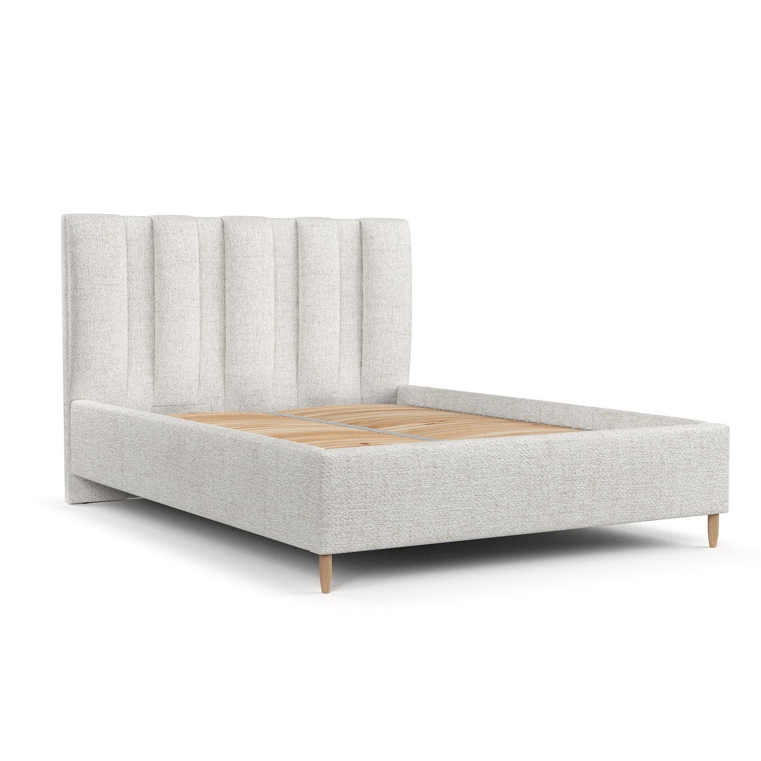 POLSTERBETT Loom 140/200 cm Creme im Neve Stoff - Creme/Naturfarben, Holz/Holzwerkstoff (140/200cm) - AltaBeds