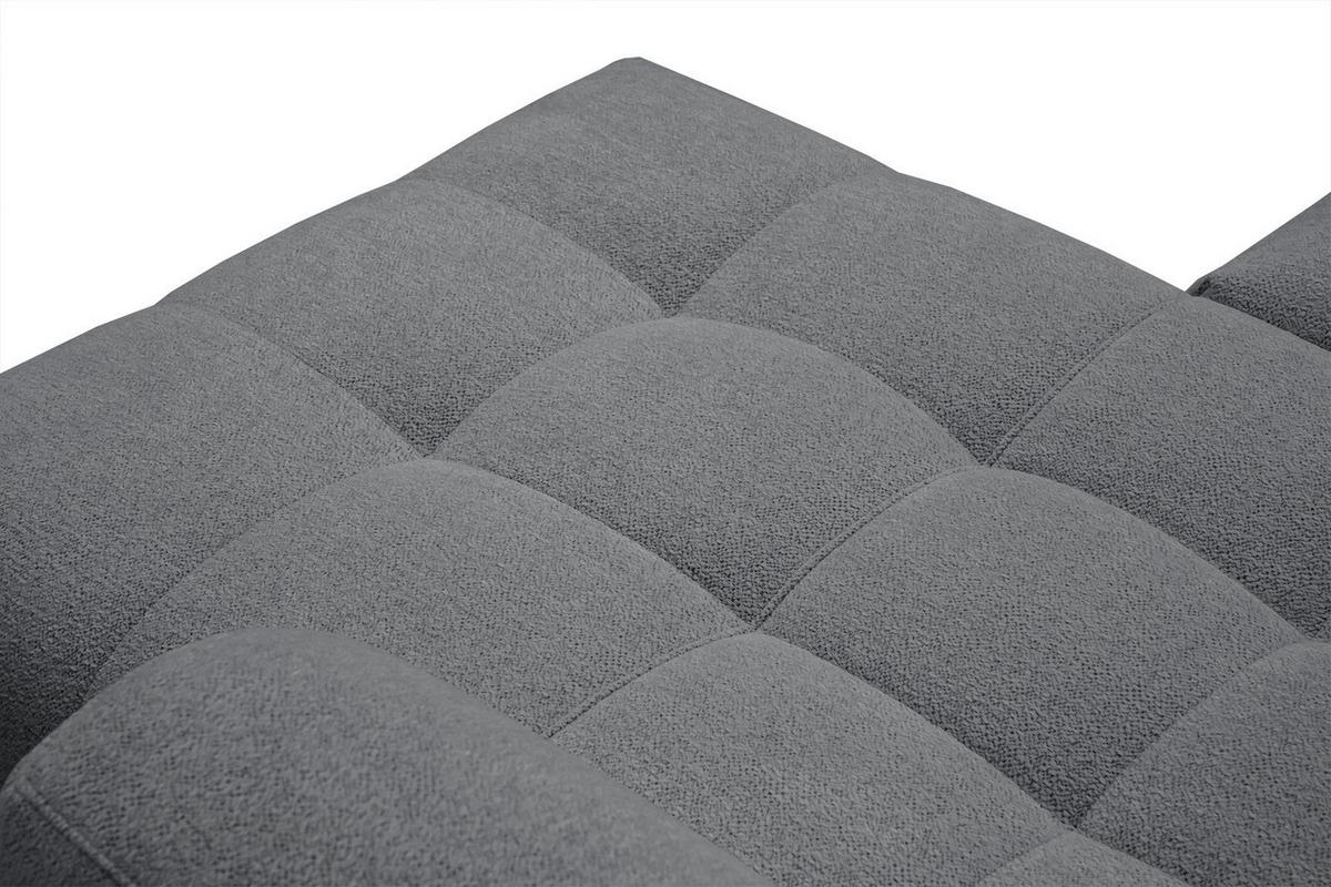 ECKSOFA SALVINI 4-Sitzer, graphitfarben - Graphitfarben/Schwarz, Holzwerkstoff/Textil (292/158cm) - Wozimo
