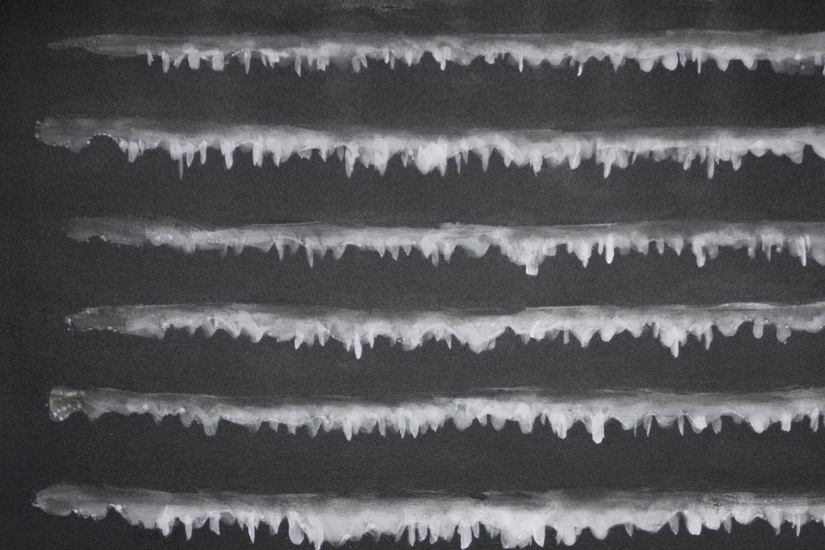 ACRYLBILD HANDGEMALT 82,5/122,5 cm - Schwarz, Textil (82.5/122.5cm) - KUNSTLOFT