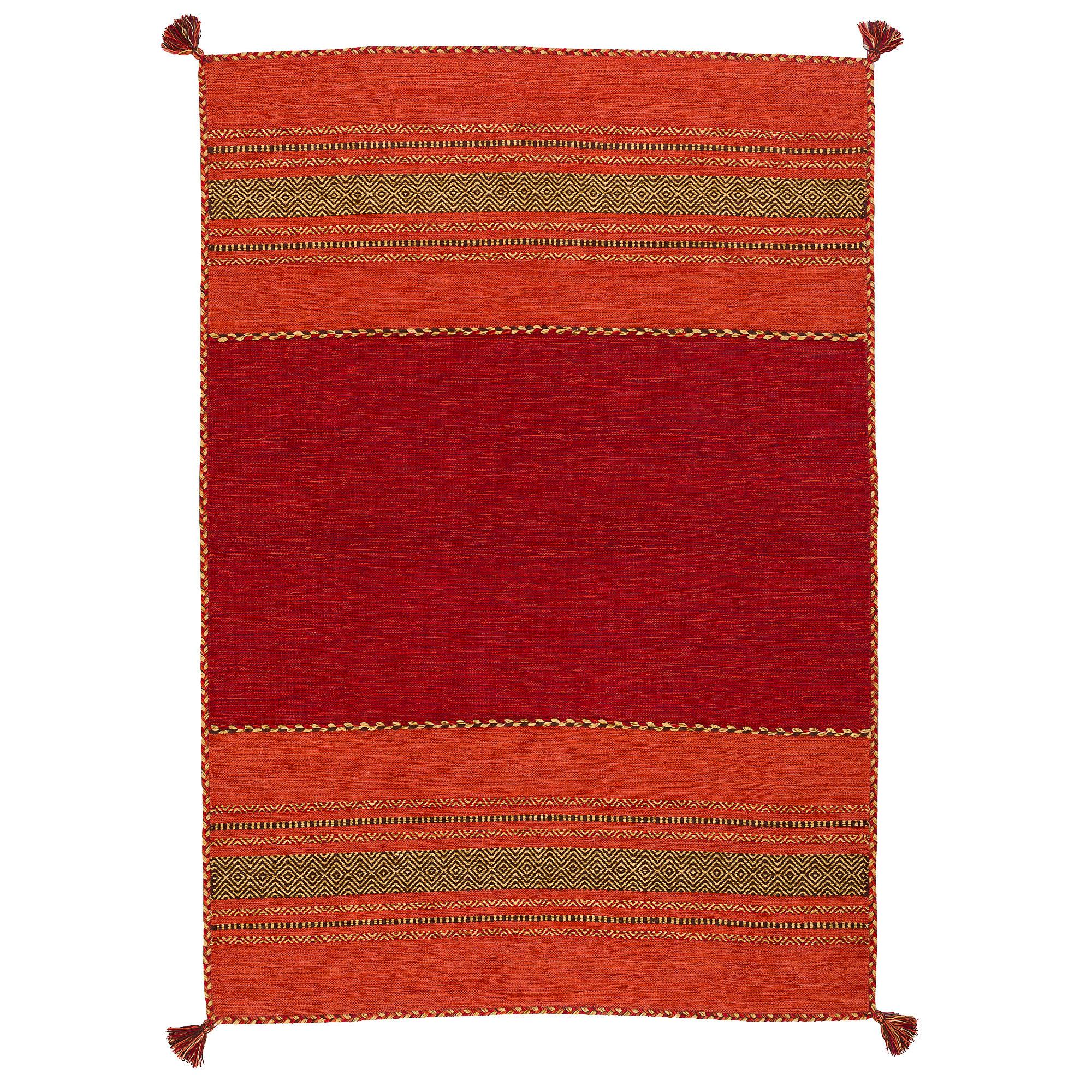 NATUR TEPPICH KELIM NAVARRO - Rot, Textil (90/160cm) - Pergamon