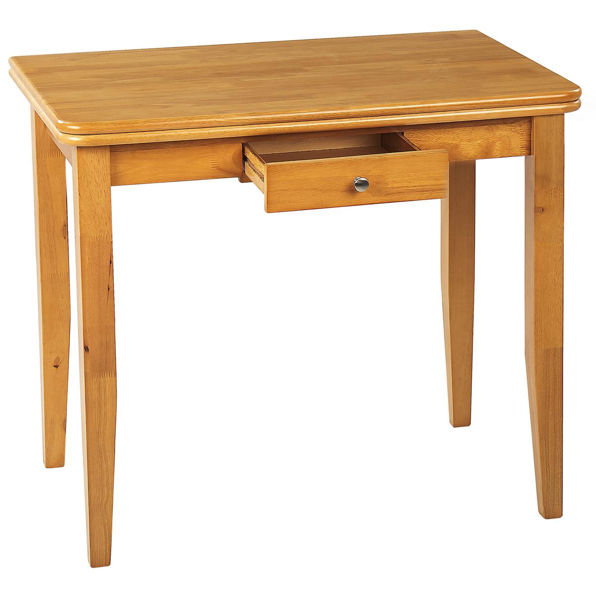 ESSTISCH 90-120/90/76 cm Hellbraun Rechteckig Masela - Hellbraun, Holz (90/120/76cm) - Beliani