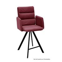 THEKENSTUHL drehbar (6er-Set) Diahann 52x109x60 Schwarz/Marsala - Brombeere/Schwarz, Kunststoff (60/109/52cm) - 58aufmkessel