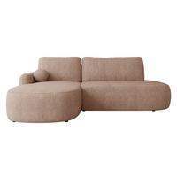 ECKSOFA Loridu O, Seite: Links - Schwarz/Rosa, Holz/Kunststoff (274/174cm) - MIRJAN24
