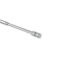 KLEMMSTANGE / SCHEIBENSTANGE Flexo 80-120 cm, 8 / 6 mm Ø, Chrom - Chromfarben, Kunststoff/Metall (120cm) - INTERDECO
