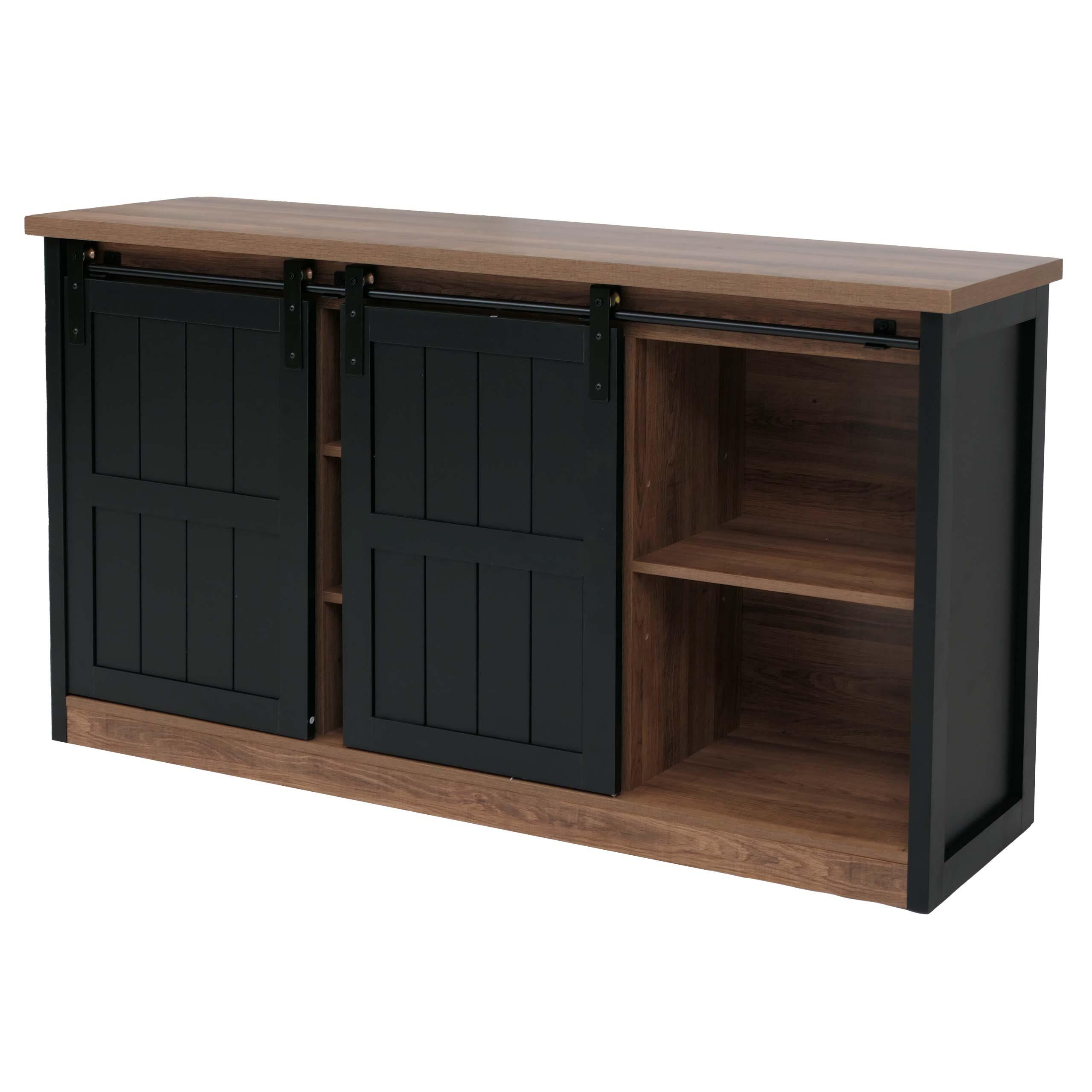 HIGHBOARD Braun, Schwarz - Schwarz/Braun, Holz (150/84/40cm) - MCW