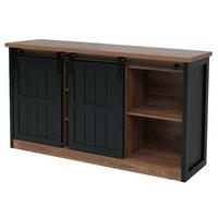 SIDEBOARD Braun, Schwarz - Schwarz/Braun, Holz (150/84/40cm) - MCW