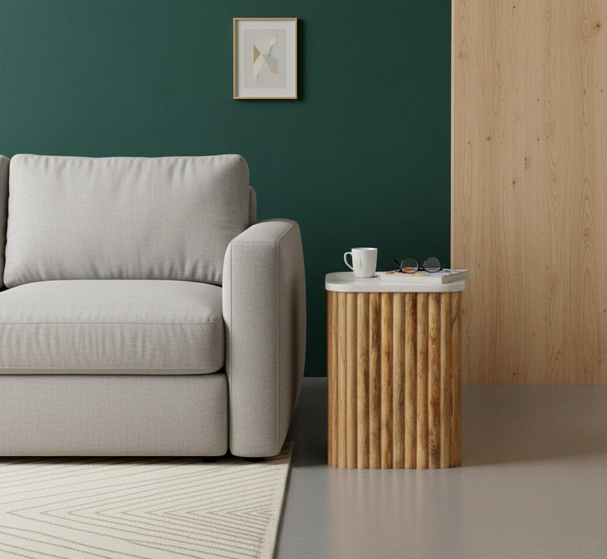 BEISTELLTISCH mit Amber-Eichen-Finish, Platz auf der Tischplatte, braun - Braun, Holz/Naturmaterialen (36/36/51cm) - Artisan Furniture