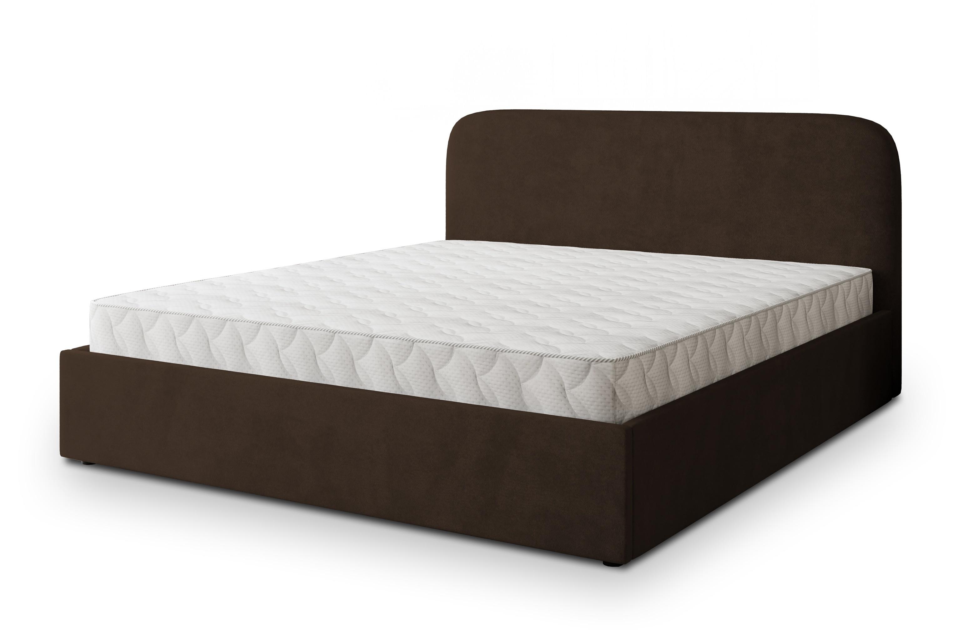 POLSTERBETT RENIVE K 120x200 cm mit Bettkästen - Braun - Braun, Holz/Textil - MASSENO