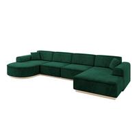 WOHNLANDSCHAFT ARRIO-U2 303x171x83 cm Dunkelgrün - Dunkelgrün, Holzwerkstoff/Textil (388/83/171cm) - ALTDECOR