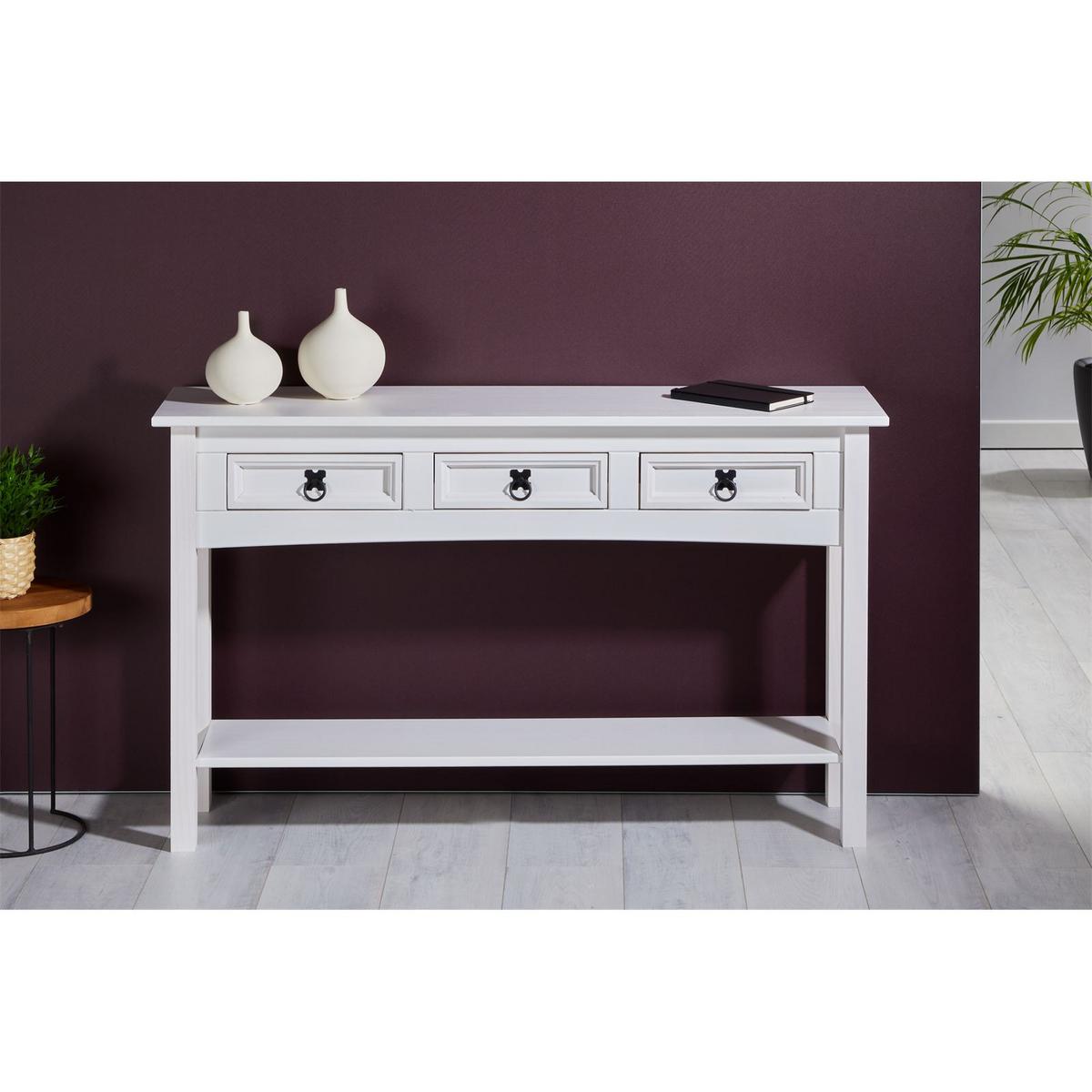 KONSOLENTISCH RURAL weiß - Weiß, Holz (32/122/73cm) - CARO-Möbel