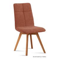 ESSZIMMERSTUHL (2er-Set) Dimut 47x92x60 Eiche geölt/Cognac - Cognac/Eichefarben, Kunststoff (60/92/47cm) - 58aufmkessel