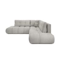 ECKSOFA DUCA II R-S Hellgrau Chenille mit Schlaffunktion - Hellgrau, Holz (266.5/266.5cm) - MASSENO