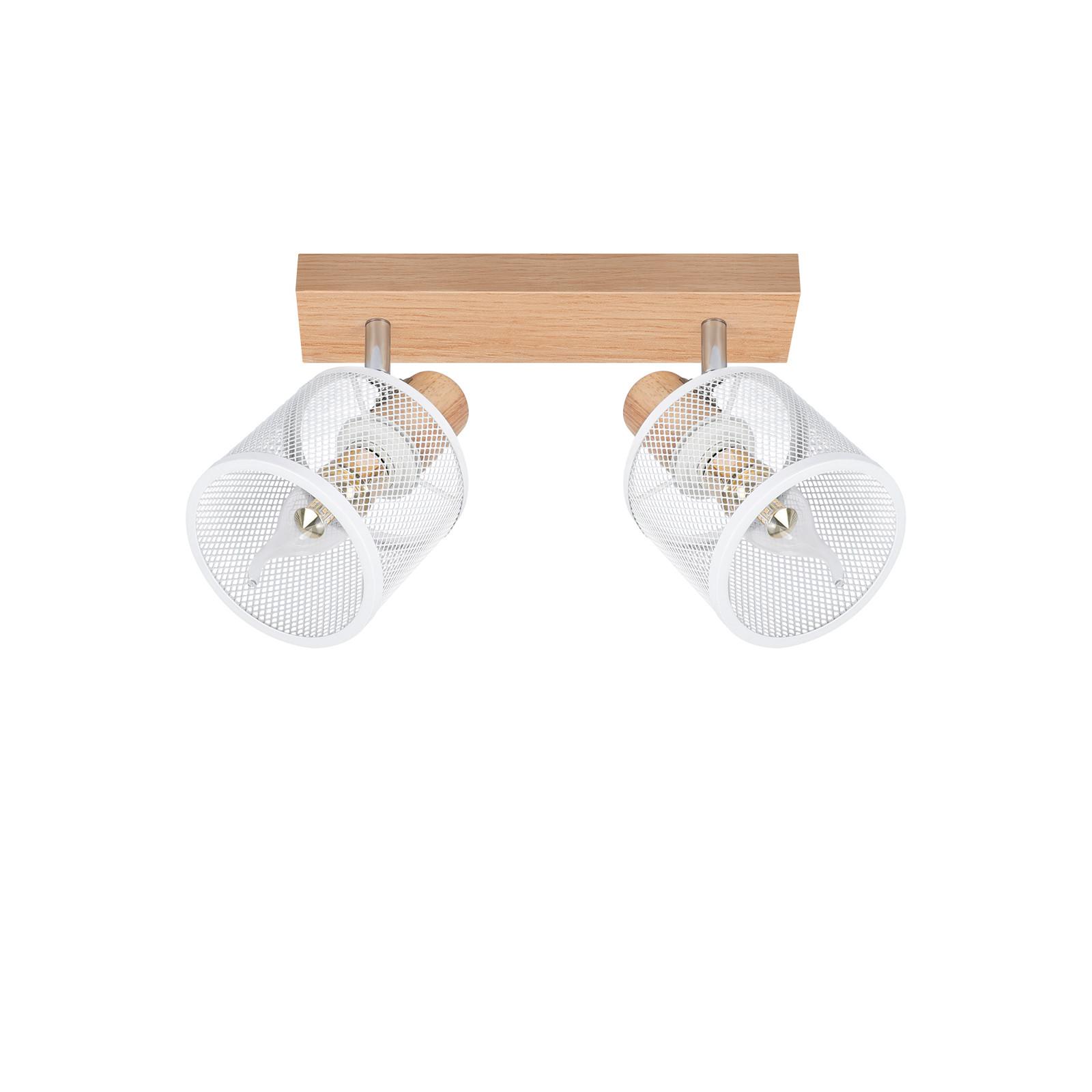 DECKENSTRAHLER Gisela 2-flammig 25/10/14 cm - Weiß, Metall (25/10/14cm) - Nettlife