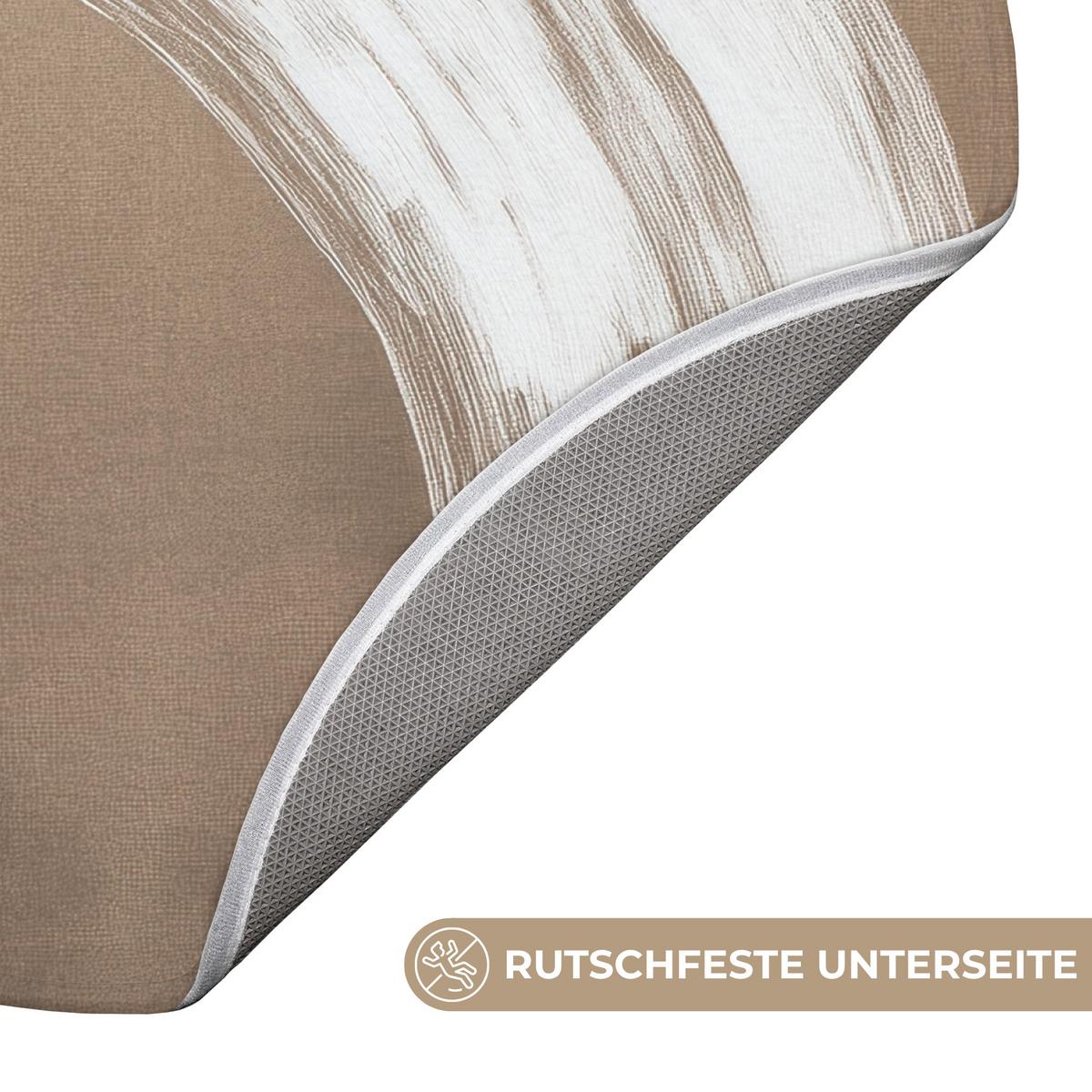 BADEMATTE Farbe - Braun - Japandi Badvorleger 70x70 cm - Mokka, Textil (70/70cm) - OnlyWow