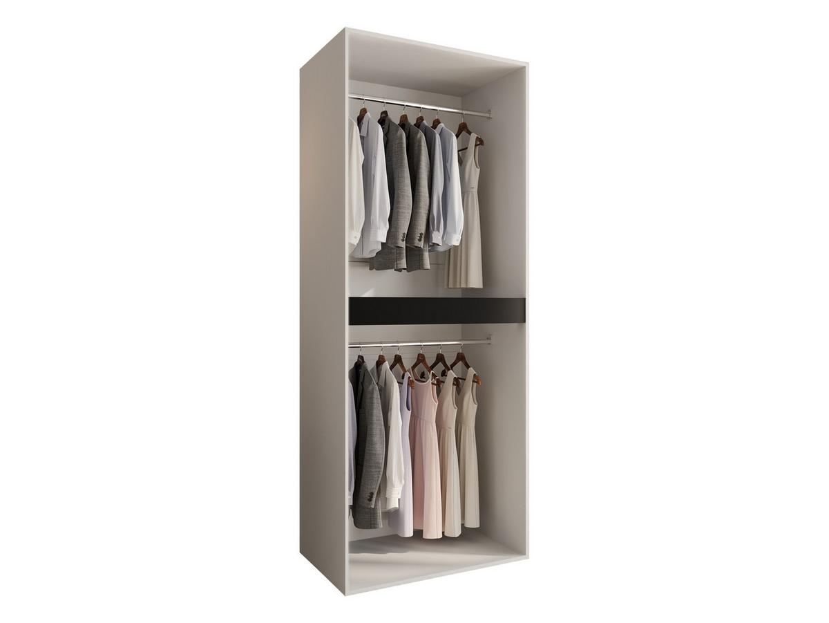 DREHTÜRENSCHRANK Espresso 80 cm - Schwarz/Weiß, Holzwerkstoff/Kunststoff (80/203/50cm) - MIRJAN24