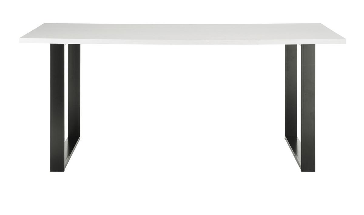 ESSTISCH weiß Pinie, anthrazit Landhaus, Küchentisch 180 x 80 cm - Anthrazit/Weiß, Holzwerkstoff/Metall (180/80/76cm) - Furn.Design