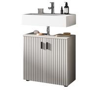 WASCHBECKENUNTERSCHRANK kaschmir 60 cm, Badezimmer Unterschrank 2-türig - Kaschmir/Schwarz, Holzwerkstoff/Kunststoff (60/59/30cm) - Inn.Furn