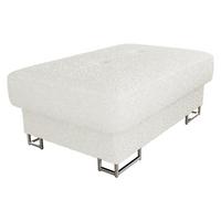 POLSTERHOCKER Cotere - Ecru/Silberfarben, Holz/Metall (104/42/67cm) - MIRJAN24
