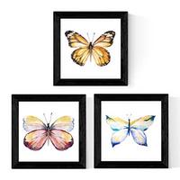 POSTER Set Mit 3 Schmetterlinge 30X30cm Rahmenlos - Klar, Papier (30/5/30cm) - Nacnic