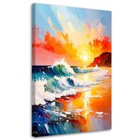 LEINWANDBILD Landschaften 70x100cm - Multicolor, Textil (70/100cm) - Feeby