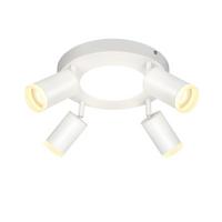 DECKENSTRAHLER Bogen 4-flammig 25/25/16.9 cm - Weiß, Metall (25/25/16.9cm) - Nettlife
