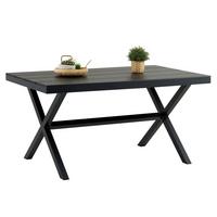 GARTENTISCH WINDY schwarz - Schwarz, Metall (90/150/76cm) - IDIMEX