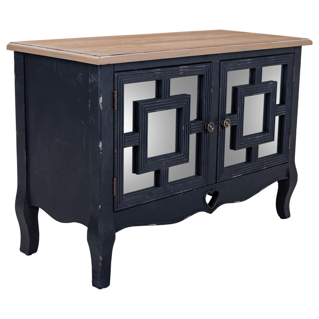 KONSOLE aus Holz 83x36x57 cm - Schwarz, Holz (83/56.5/36cm) - Wanderlust
