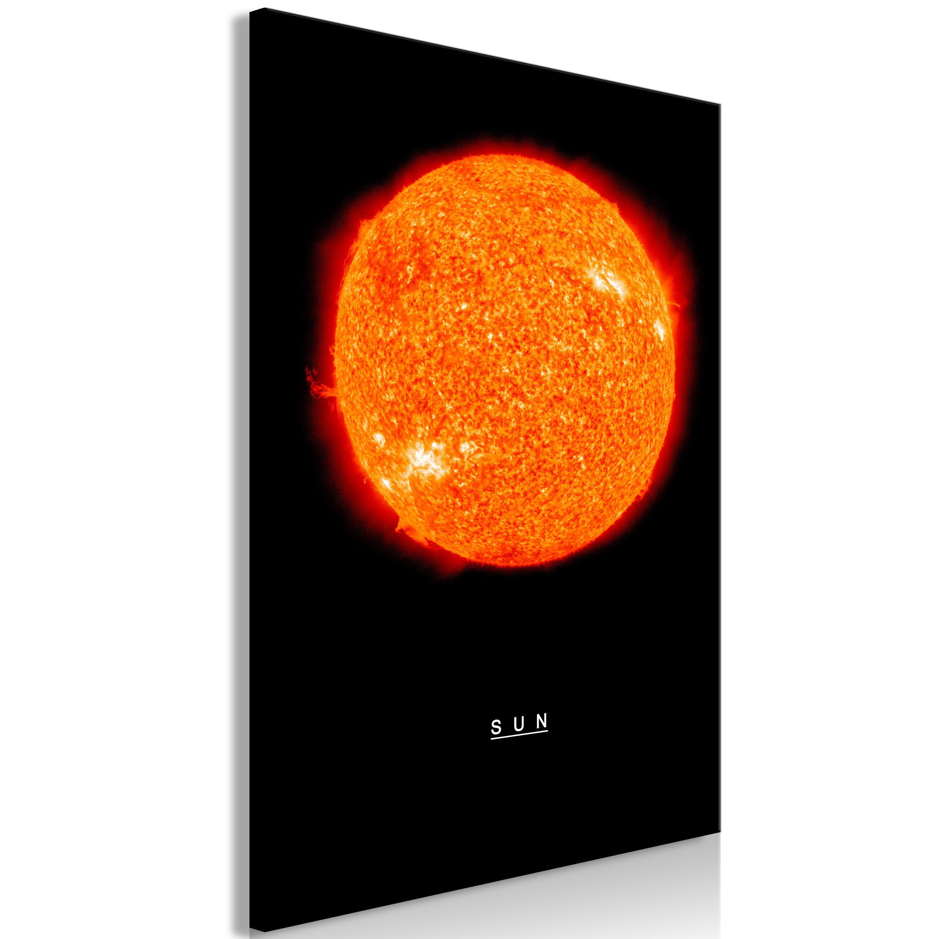 KUNSTDRUCK Schwarz 40/60 cm - Schwarz/Orange, Textil (40/60cm) - KUNSTLOFT