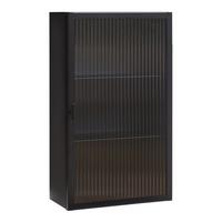 WANDSCHRANK Zundert - Schwarz, Glas/Metall (35/60/15cm) - [en.casa]