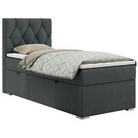 BOXBETT ALDA 90/200 Dunkelgrau Struktur - H3 - Links Seite - Dunkelgrau, Holz/Textil (90/200cm) - MKS