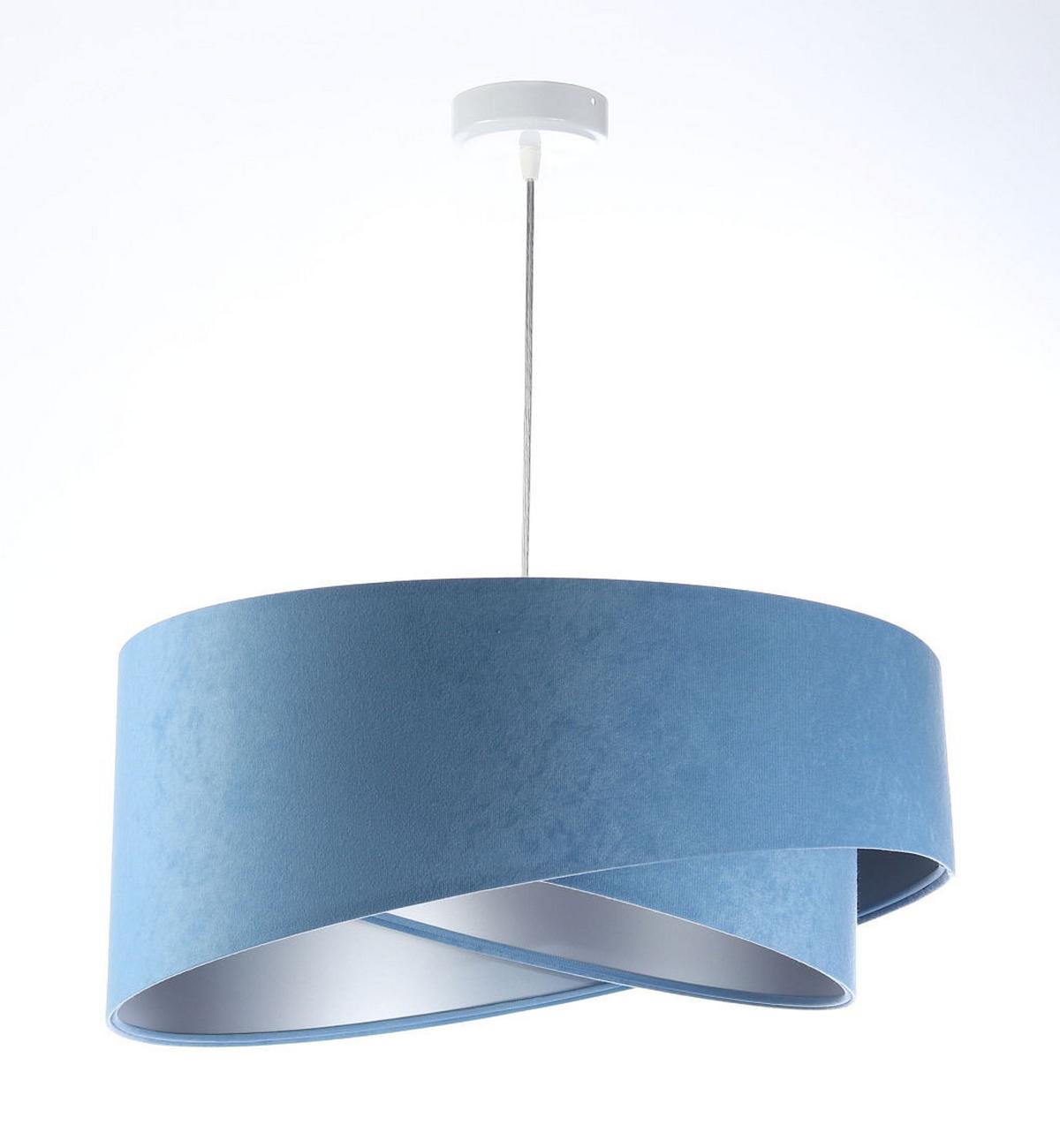 HÄNGELEUCHTE Blau 50/23 cm - Silberfarben, Kunststoff (50/1.3/23cm) - ONZENO