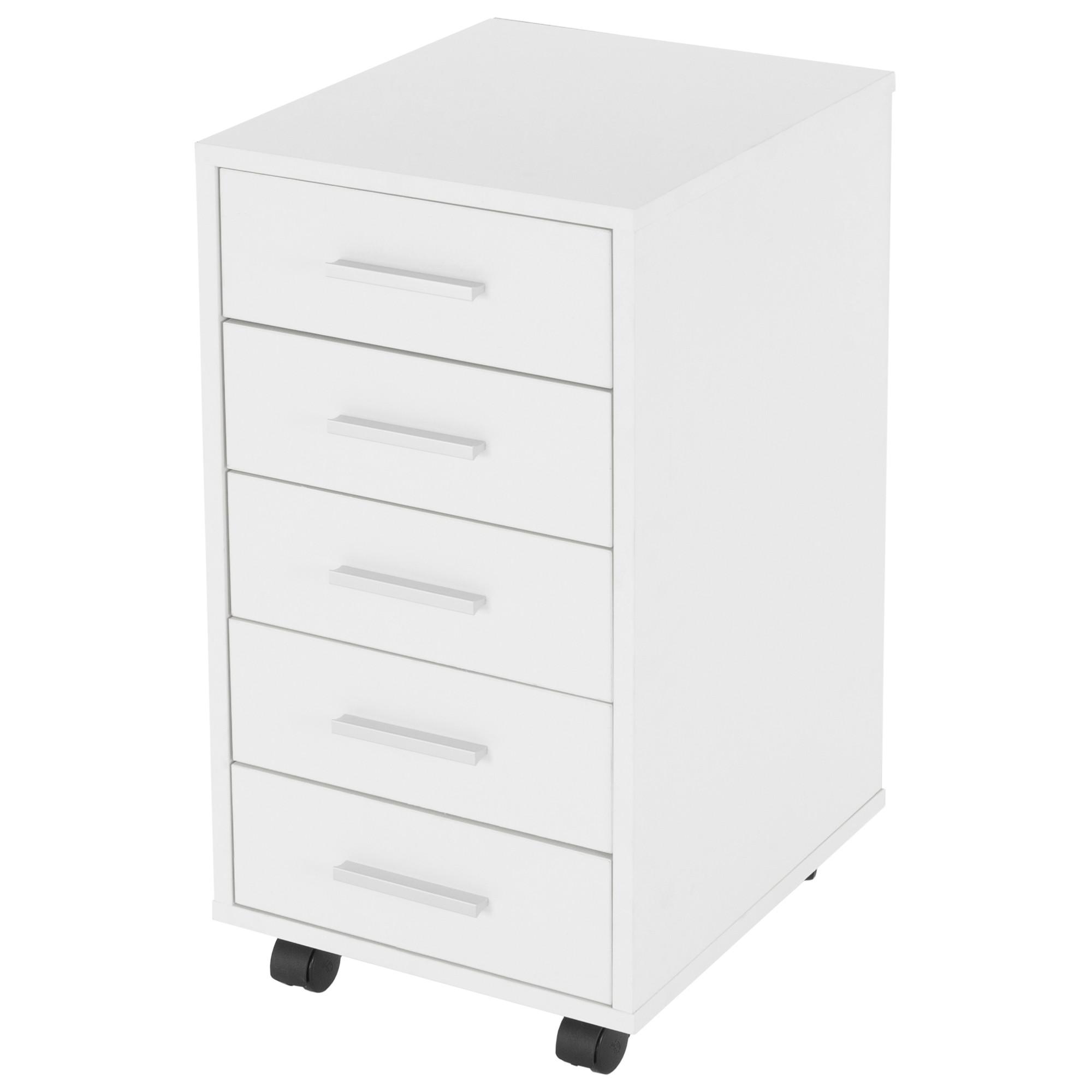 ROLLCONTAINER - Weiß, Holzwerkstoff (38/63.5/33cm) - ML-DESIGN