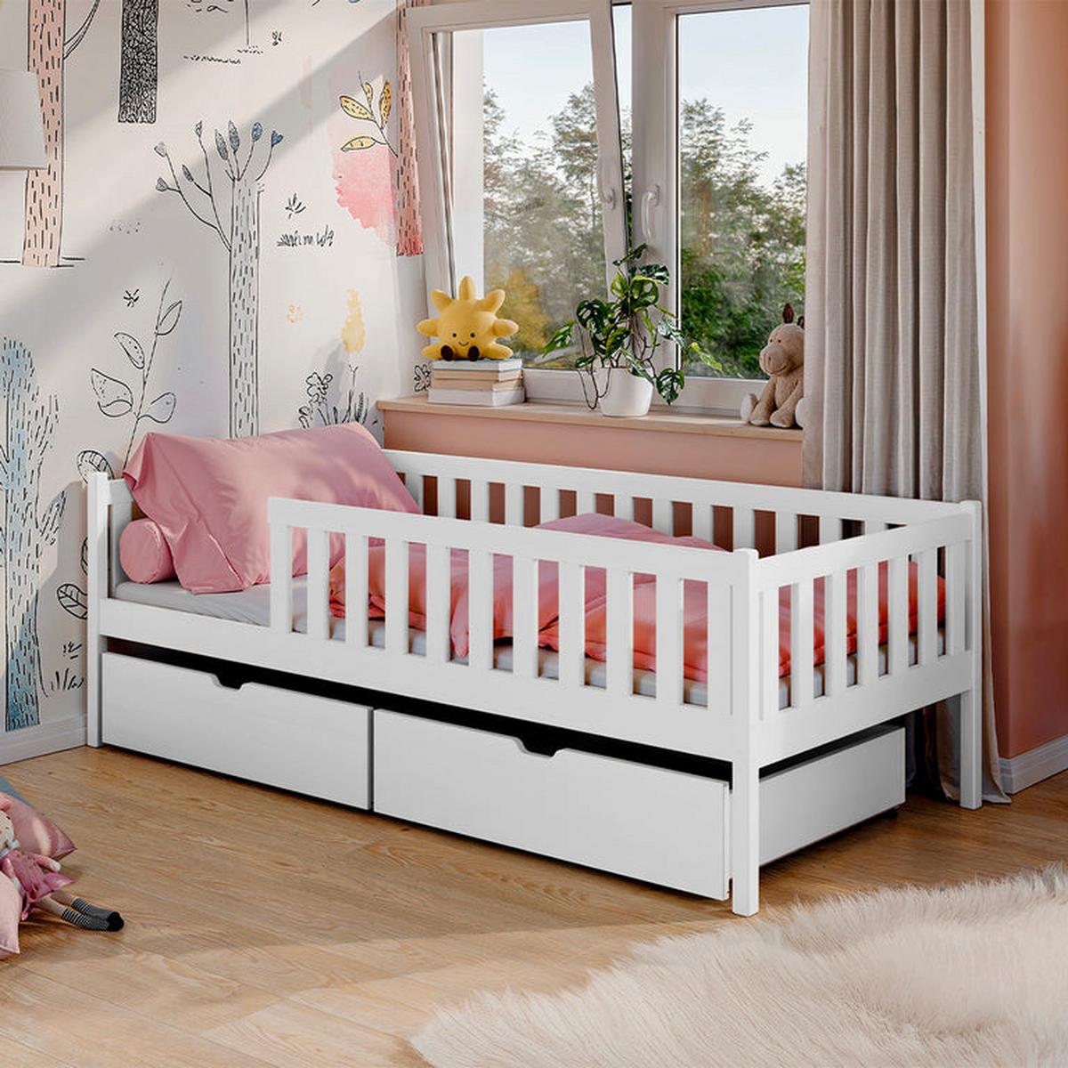 BETT 90/190 Antoine Weiß - Weiß, Holzwerkstoff (90/190cm) - Petits-meubles