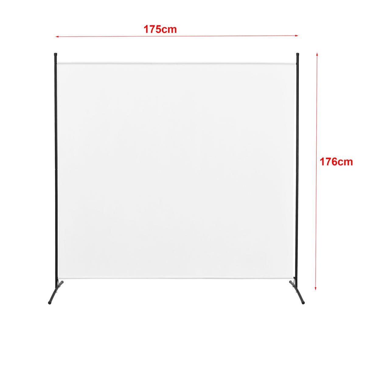 SICHTSCHUTZ Tarazona - Weiß, Textil/Metall (175/0.1cm) - [en.casa]