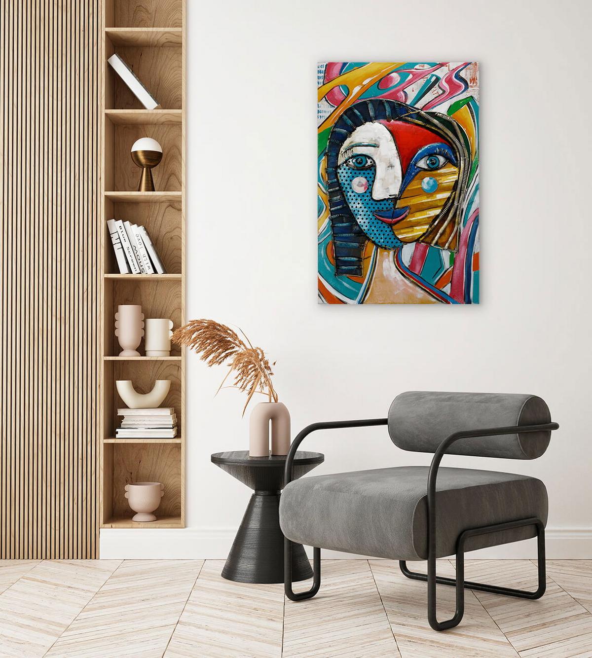 METALLBILD Bunt 60/90 cm - Multicolor, Metall (5/90cm) - KUNSTLOFT
