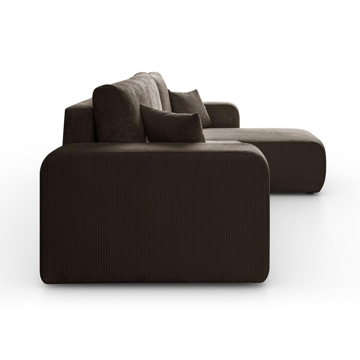 ECKSOFA PRESTIGE L, Poso 06 - Braun, Textil (247/143cm) - Lookway