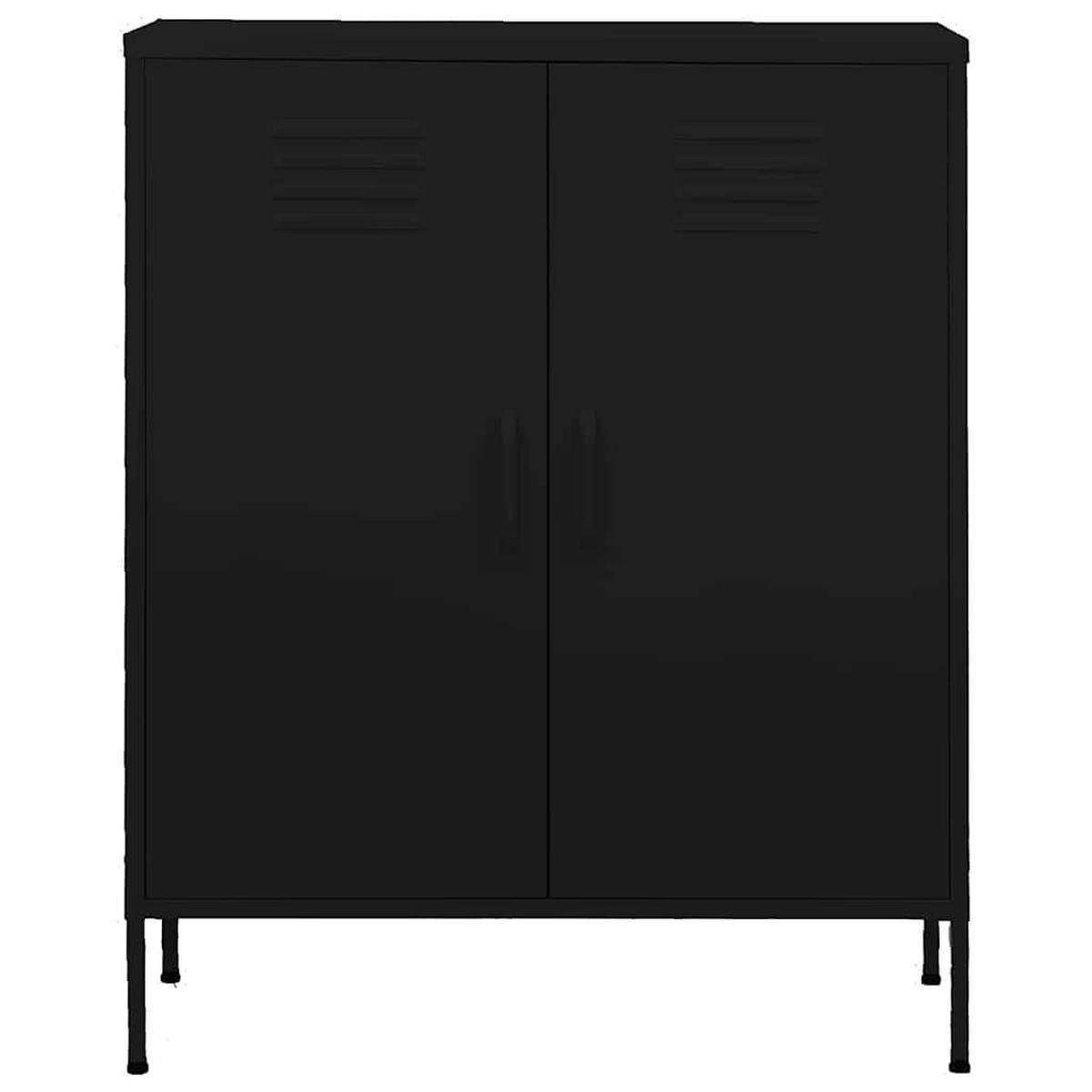 MEHRZWECKSCHRANK Watson 80/35/101.5 cm - Schwarz, Metall (80/101.5/35cm) - Nettlife