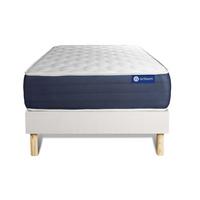 BETT Actimemo sleep Memory-Schaum 80 x 200 cm h1 - Kit Bettgestell Weiß - Beige/Weiß, Karton/Holz (80/200cm) - ACTISOM
