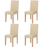 ESSZIMMERSTUHL Beige, Braun 4er-Set - Beige/Creme, Textil (43/90/56cm) - MCW