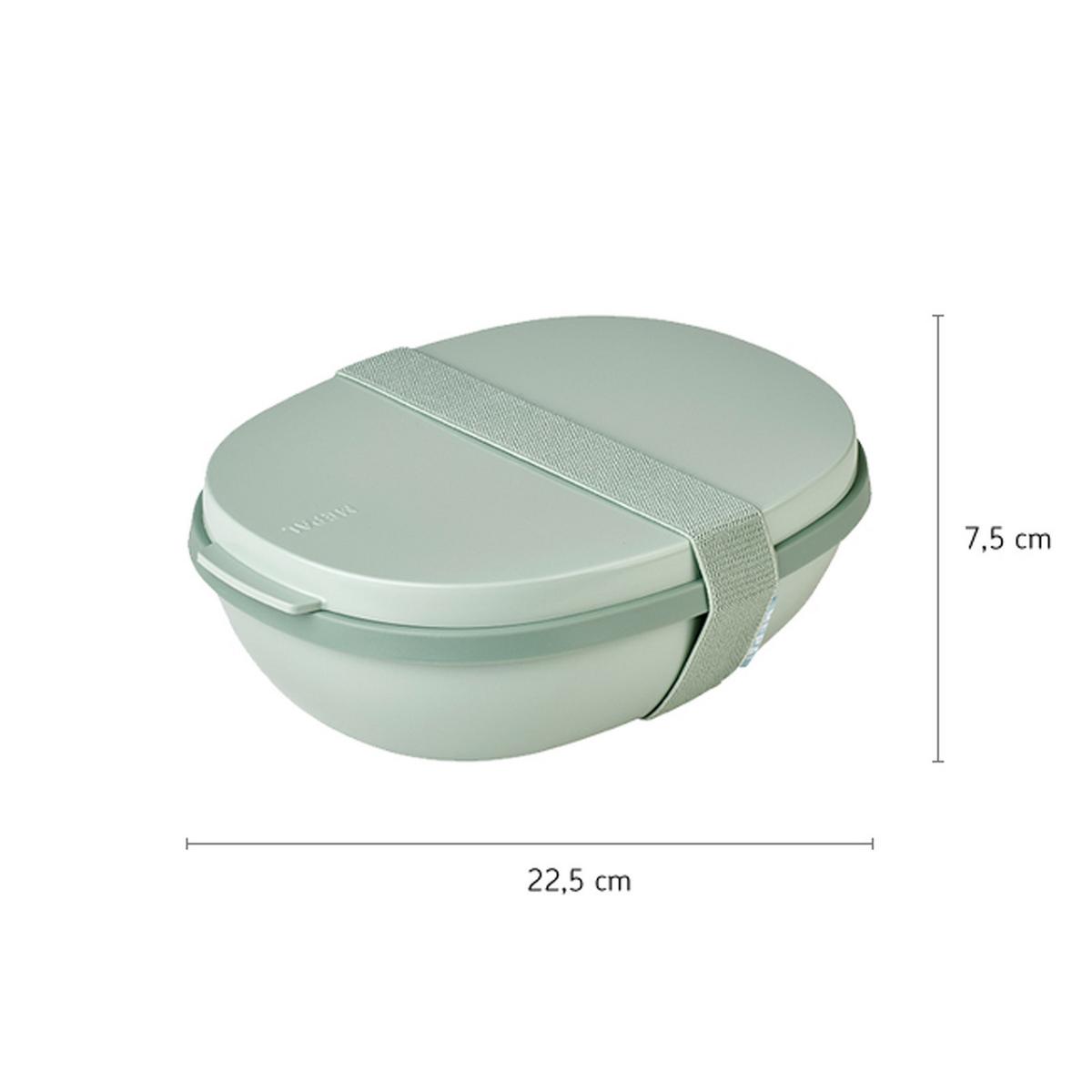 LUNCHBOX DUO Ellipse Nordic Pink 825 + 600 ml - Pink, Kunststoff (17.5/7.5/22.5cm) - Mepal